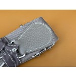 Evelyne 29 tc leather elephant gray silver buckle